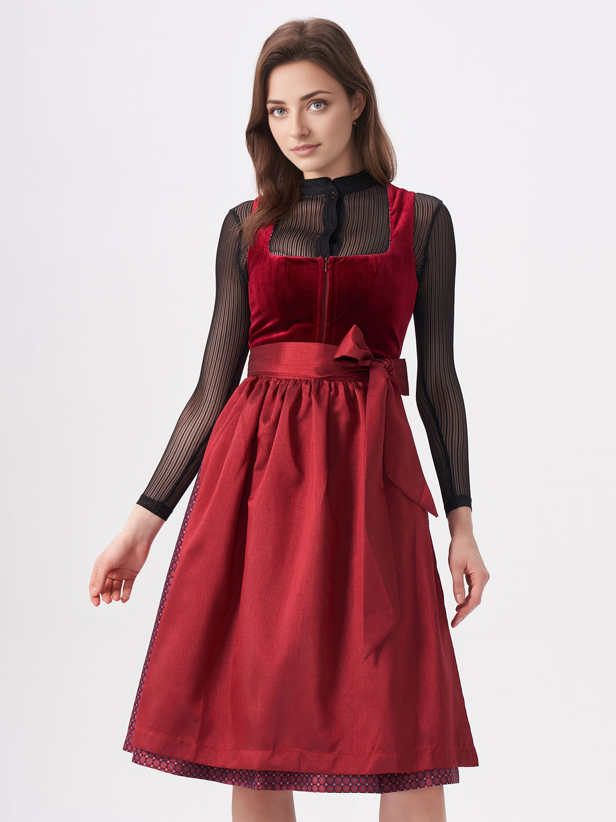 Dirndl Orange Samt