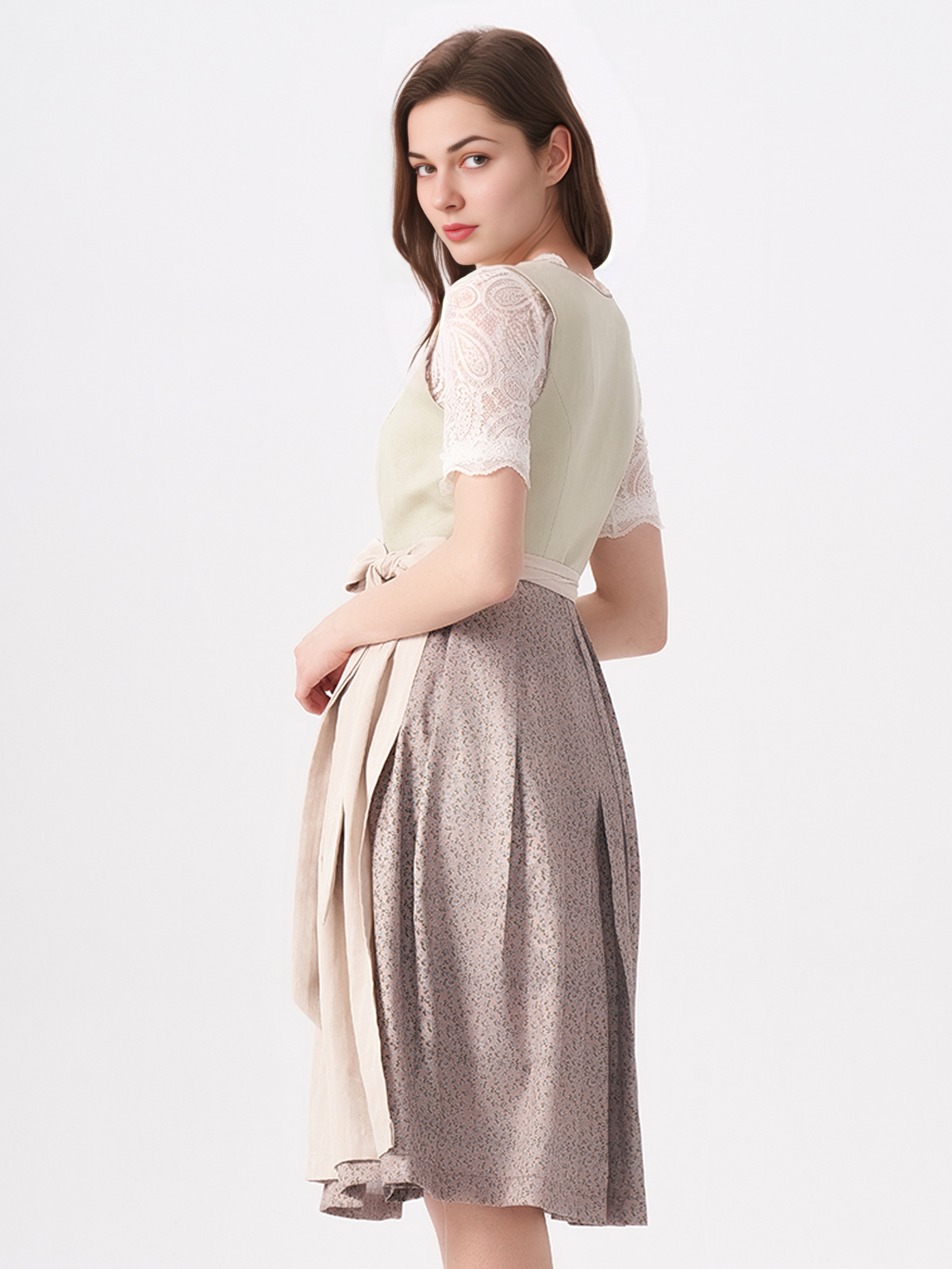 Ehreer Dirndl Bluse in Grün