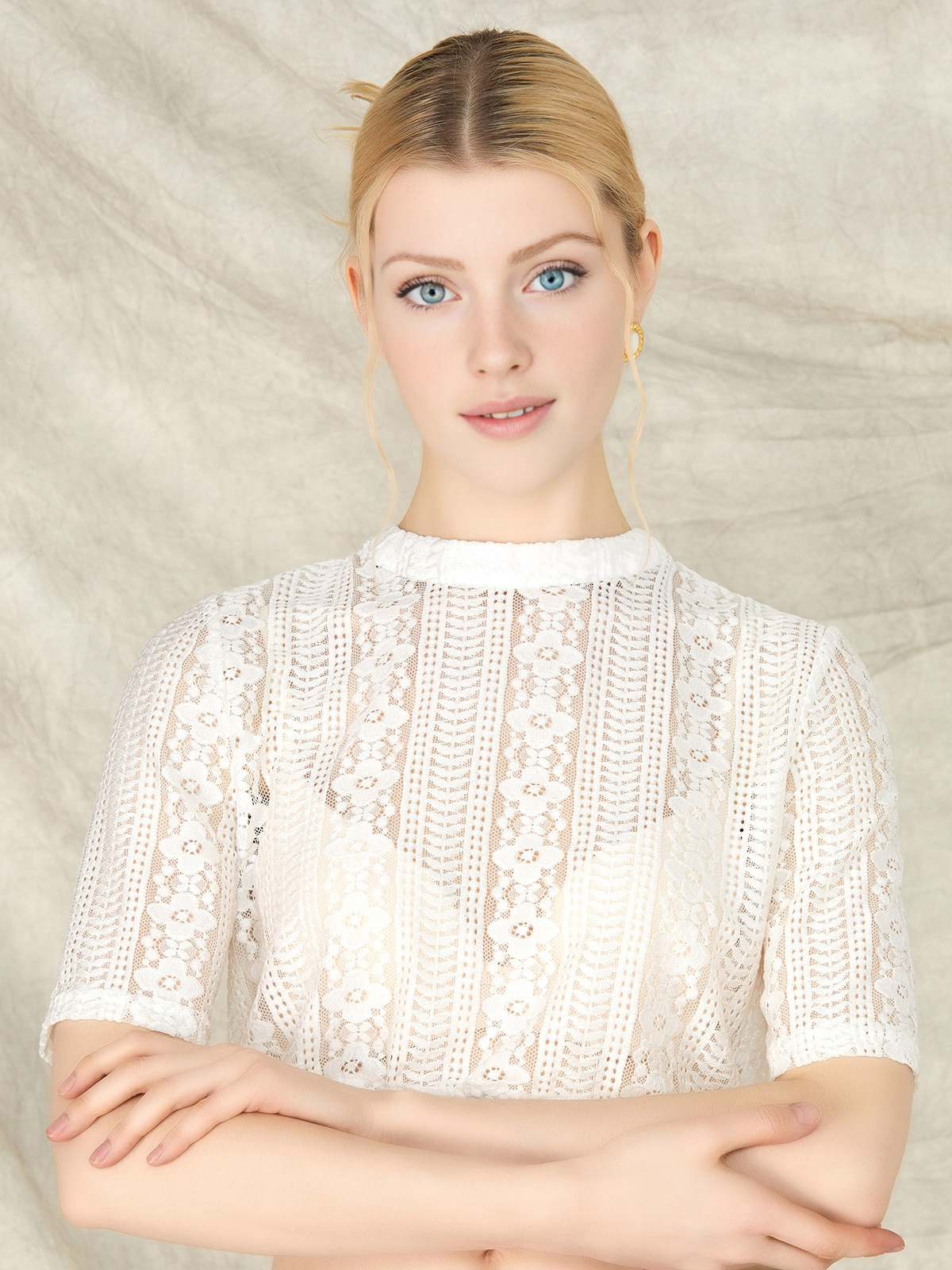 Dirndl Bluse in Weiß