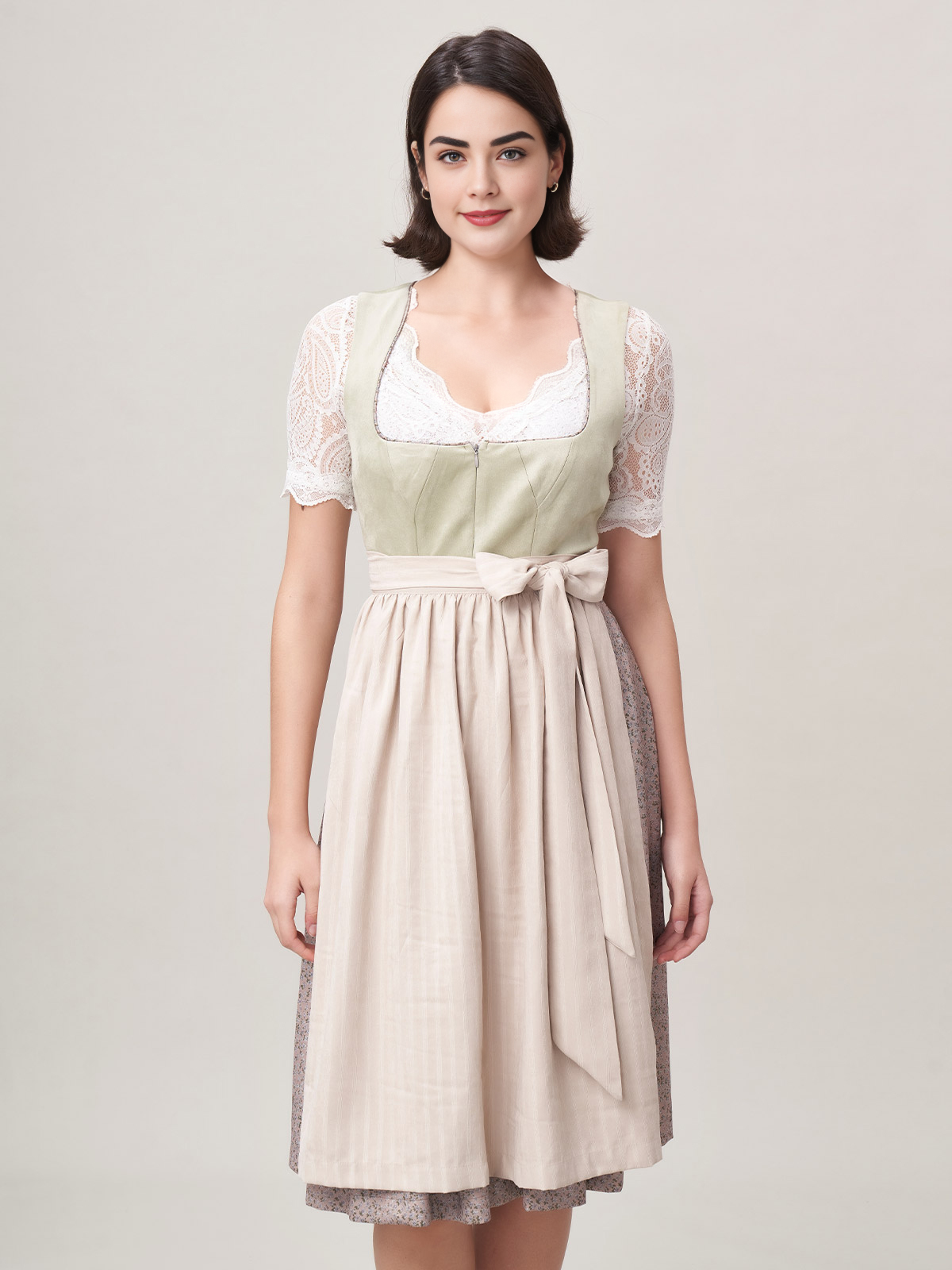 Dirndl Khaki in Grün